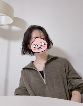 윤미래 점장이 시술한 웨이브 단발 스타일